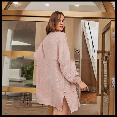 Cardigan de Lana Tejida Mujer Largo Holgado con Cintura Definida - Image 7