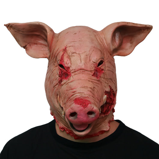 Máscara Latex de Cabeza de Cerdo Descompuesta para Halloween