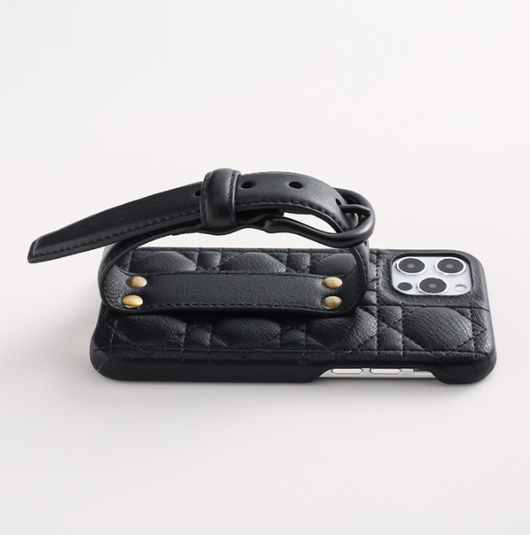 Funda de Cuero para iPhone Mujer con Pulsera - Edición Limitada Lujo Negro - Image 10