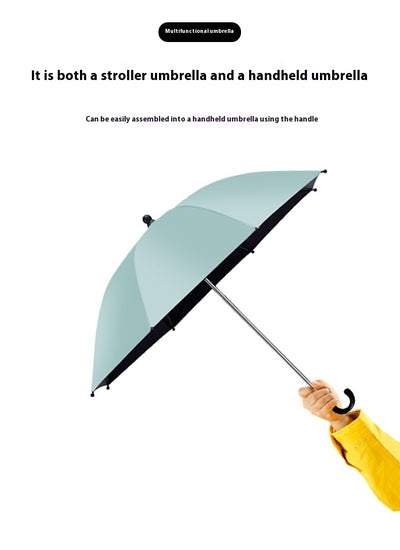 Sombrilla Parasol UV para Cochecito de Bebé - Protección Solar Negra - Image 23