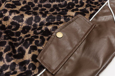 Chaqueta de Cuero PU con Detalles Leopardo - Image 23
