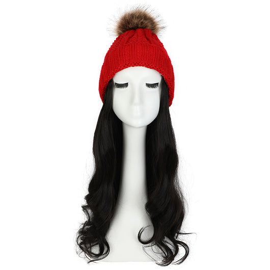 Gorro de Lana con Peluca Desmontable para Mujer - Image 31