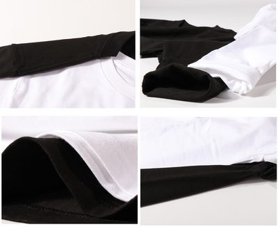 Camiseta Manga Larga de Algodón Puro Cuello Redondo Color Liso - Image 17