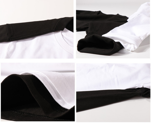 Camiseta Manga Larga de Algodón Puro Cuello Redondo Color Liso - Image 17