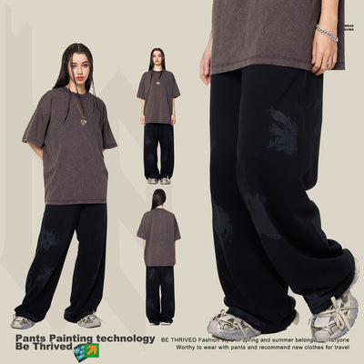 Pantalones Casuales Juveniles Teñidos con Barro - Image 3