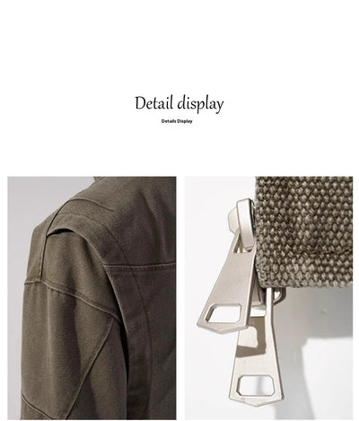 Chaqueta de Trabajo Pesada en Lona Lavada para Hombre - Image 13