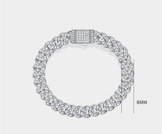 Pulsera Moissanita Plata Brújula de Luz para Hombre y Mujer - Image 4
