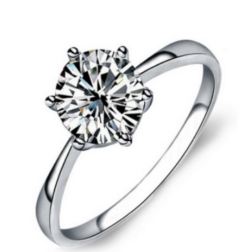 Anillo de Compromiso Plata 925 con Zirconia de Seis Puntas - Joya de Boda para Parejas - Image 6