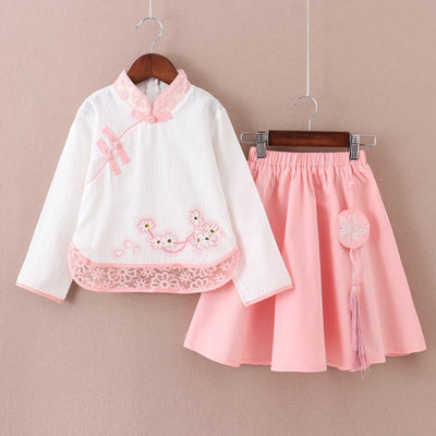 Falda de Verano Estilo Chino Antiguo para Niñas - Image 5
