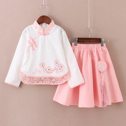 Falda de Verano Estilo Chino Antiguo para Niñas - Image 5
