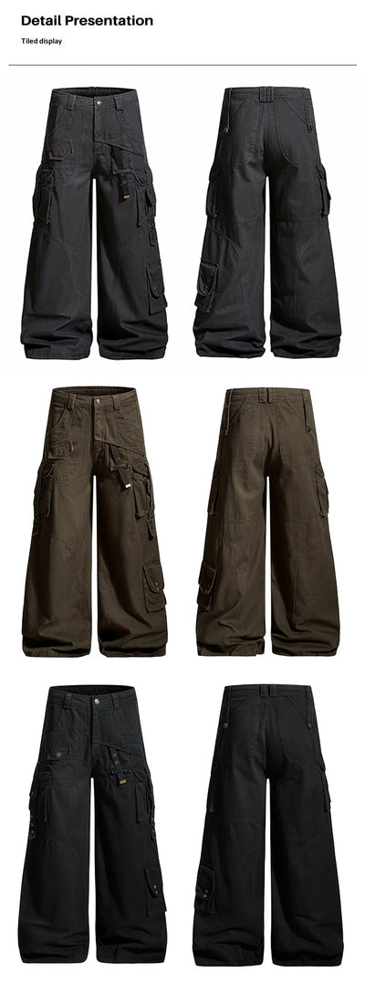 Pantalones Casuales Holgados Estilo Urbano con Bolsillos Múltiples - Image 14