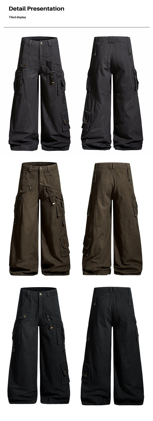 Pantalones Casuales Holgados Estilo Urbano con Bolsillos Múltiples - Image 14