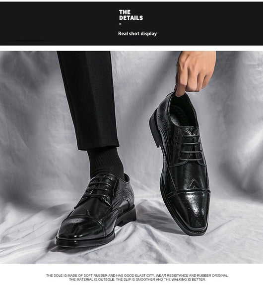 Zapatos de Cuero Clásico Estilo Británico Talla Grande - Cordones Bajos - Image 18