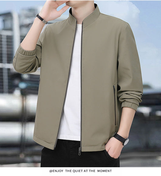 Chaqueta Casual Ejecutiva con Cuello Alzado Ligera para Hombre - Image 19