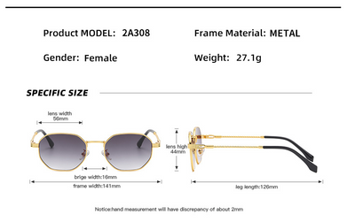 Gafas de Sol Retro con Patas Metálicas - Estilo Europeo y Americano - Image 12