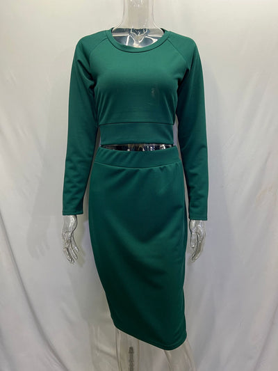 Conjunto Elegante Otoño-Invierno: Vestido Midi Falda Sastre - Image 13