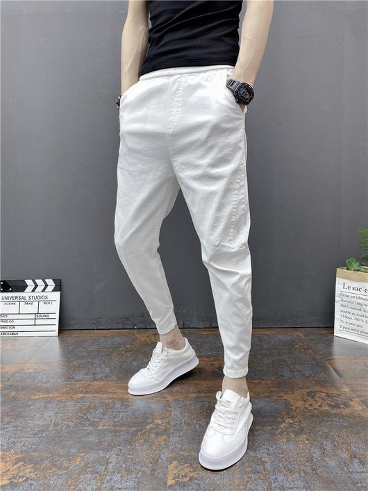 Pantalones Harem Tobilleros Ajustados de Cintura Elástica - Image 16