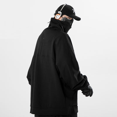 Suéter Cuello Alto Funcional Hip Hop para Hombre - Otoño e Invierno - Image 4
