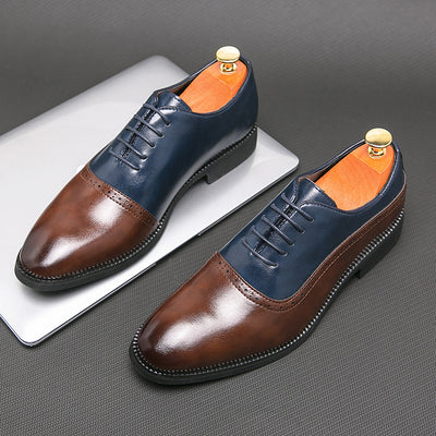 Zapatos de Cuero Ejecutivos Bicolor para Hombre - Image 4