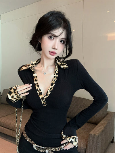Polera Base Térmica Estampado Leopardo para Mujer - Image 12