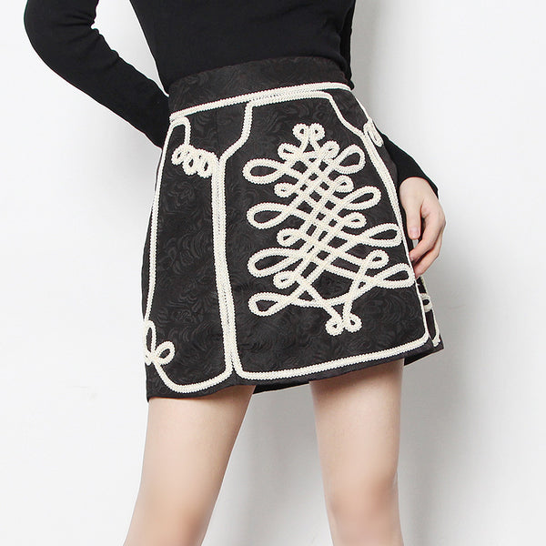 Falda A-línea de Cintura Alta Elegante y Versátil