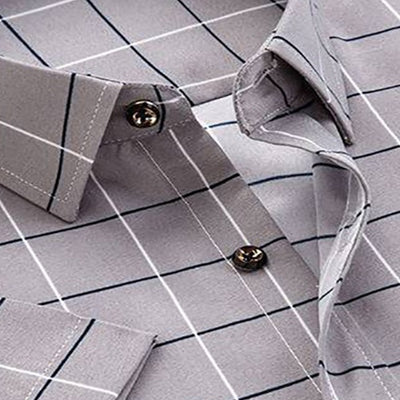 Camisa Casual Slim Fit a Rayas de Manga Larga para Hombre - Image 5