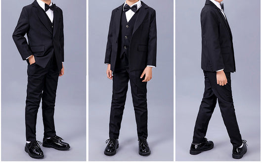 Traje Formal Elegante para Niños - Conjunto Negro Completo para Bodas y Eventos - Image 3