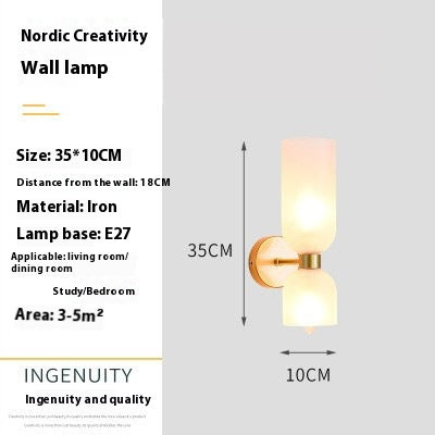 Lámpara de Pared Doble Cabezal en Vidrio para Mesita de Noche - Image 6