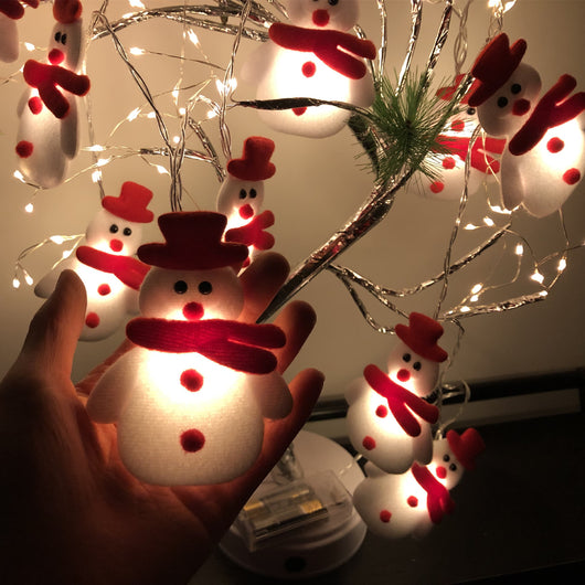 Guirnalda LED de Muñecos de Nieve Navideños para Árbol de Navidad - Image 6
