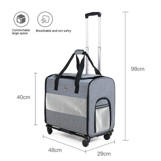 Carrito Transportador Plegable para Mascotas con Bolsa Desmontable - Image 7