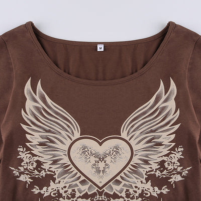 Camiseta Alas del Corazón Ajustada Cuello Redondo Manga Larga - Image 12