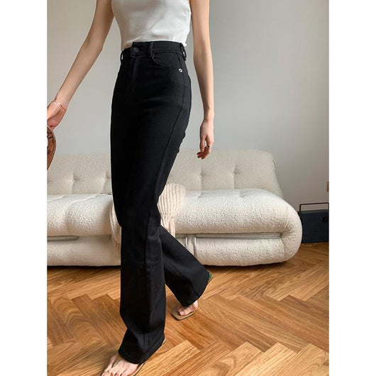 Pantalones Jeans Acampanados Talle Alto Ajustado para Mujer - Image 3