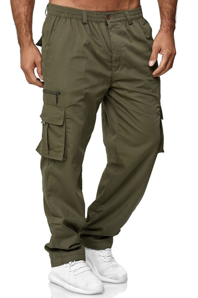 Pantalón Overol Hombre Casual con Múltiples Bolsillos y Corte Recto - Image 7
