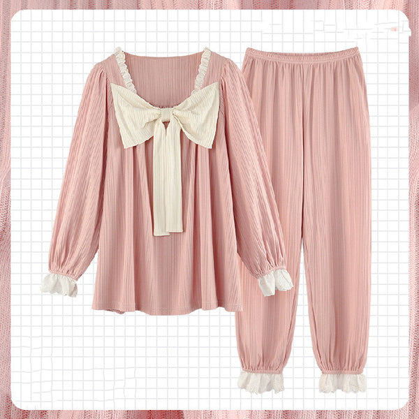 Pijamas Cómodos Estilo Coreano para Mujer - Algodón Puro Manga Larga Primavera Otoño - Image 12