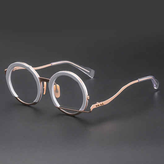 Lentes Graduados Marco Redondo Metálico - Diseño Fashion Versátil - Image 5