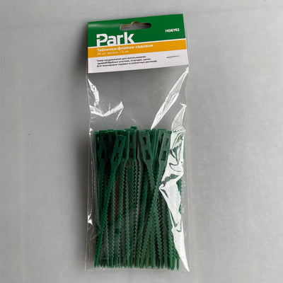 Ataderas de Jardín Espina de Pescado 13cm - Cintas Verdes Multiusos