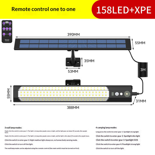 Lámpara Solar Exterior con Control Remoto Individual - Image 5