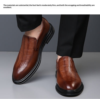 Zapatos de Cuero Puntiagudos Estilo Británico para Hombre - Image 15
