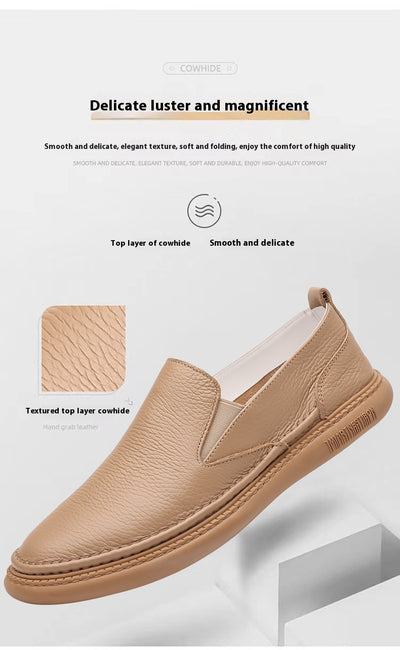 Zapatos Casuales de Cuero Genuino para Hombre - Primera Capa - Image 13