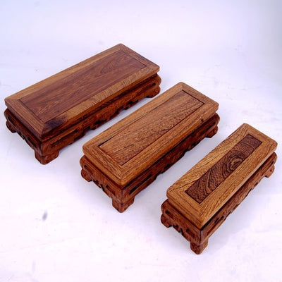 Base de Mesa Cuadrada en Palo de Rosa para Artesanías y Adornos - Image 12