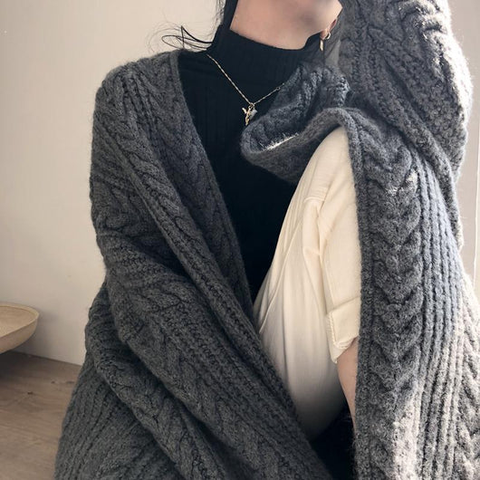 Cardigan Holgado de Punto para Mujer - Image 9