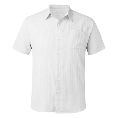 Camisa Texturizada de Color Sólido para Hombre - Image 7