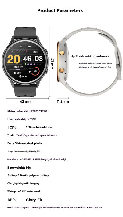 Reloj Inteligente con Llamadas por Bluetooth, Monitor de Frecuencia Cardíaca y Sueño - Image 22