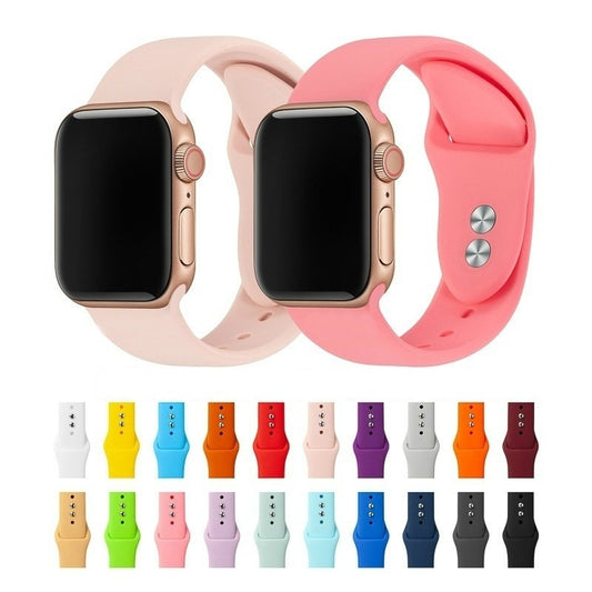 Correa Smartwatch Silicona Color Sólido con Doble Pasador