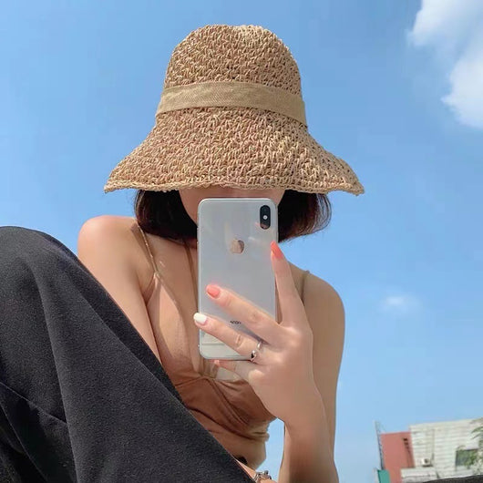 Sombrero de Paja Japonés con Moño Simple - Versátil para Todos los Estilos - Image 11