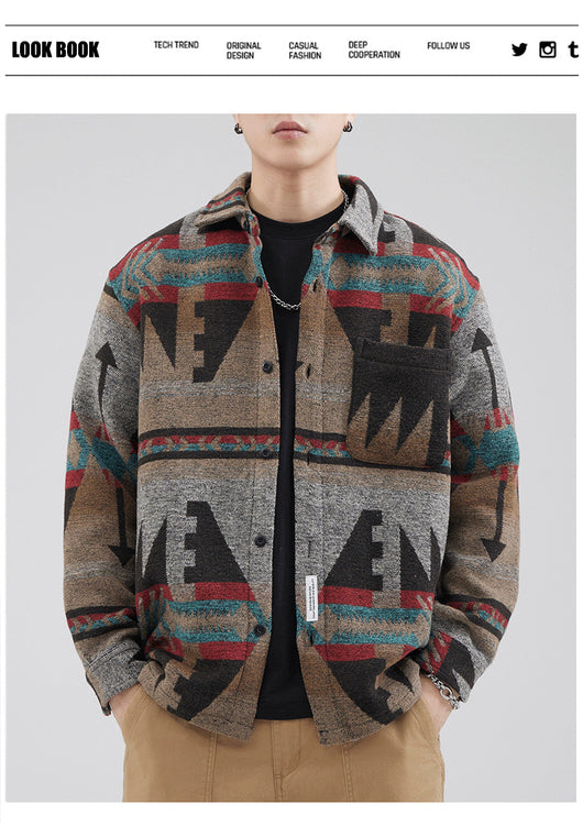 Chamarra de Lana Gruesa para Hombre a Cuadros, Abrigo Térmico Casual de Invierno - Image 13