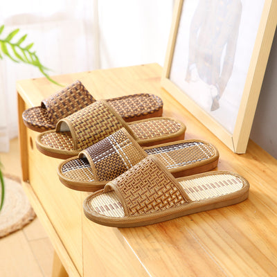 Pantuflas de Pareja con Suela Suave y Diseño en Fibra Natural - Image 27