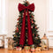Moño Navideño de Terciopelo Oversized para el Hogar