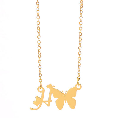 Collar Colgante Mariposa con Inicial Personalizada - Image 58