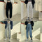 Pantalones Deportivos Blancos Holgados para Mujer - Otoño y Verano